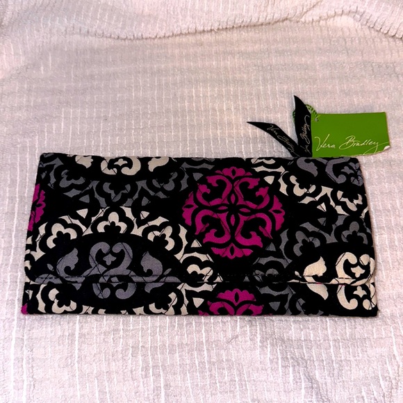 Vera Bradley Handbags - VERA BRADLEY TRIFOLD CANTERBERRY MAGENTA WALLET